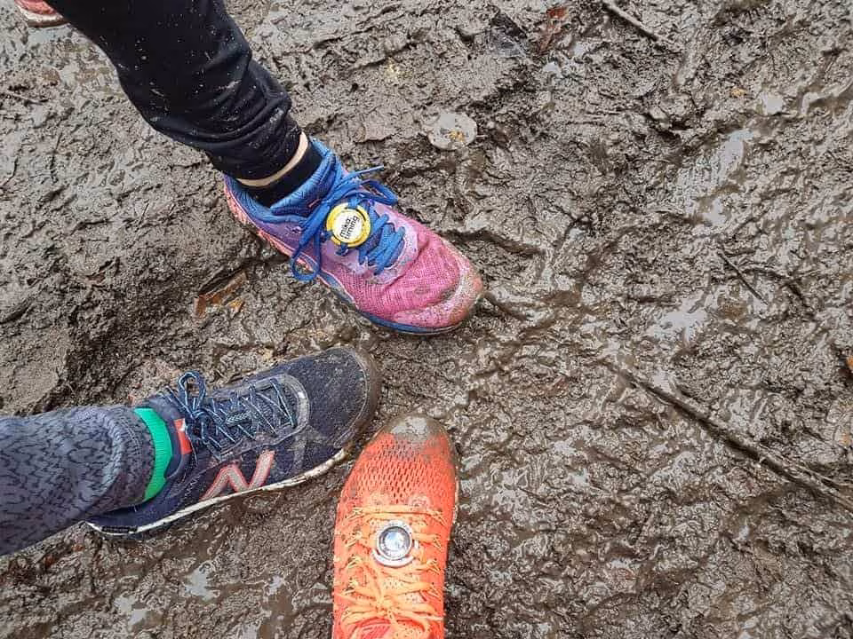 Matschige Trailschuhe